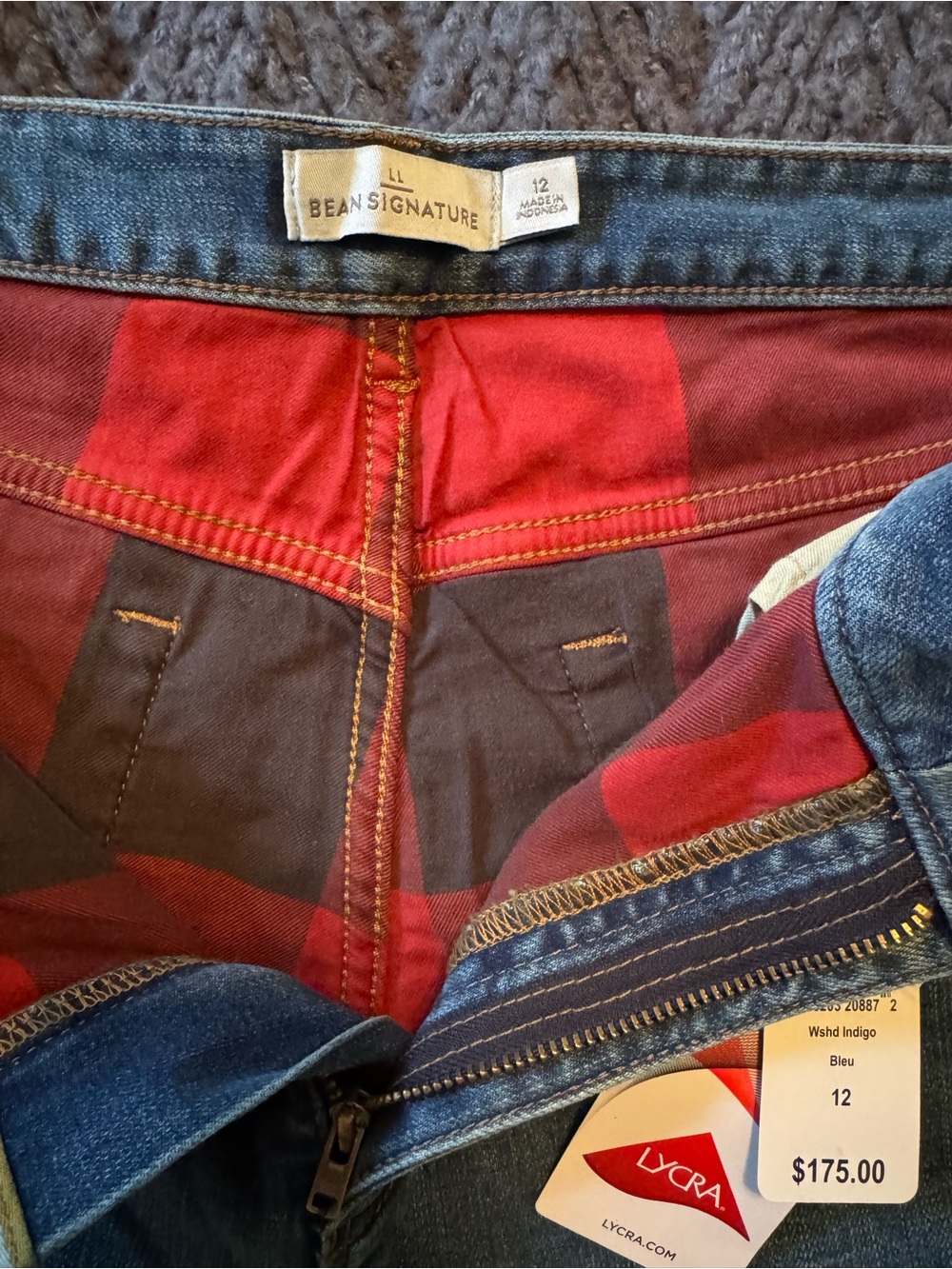 NWT LL Bean Signature Lined Boyfriend Jeans - Picture 4 of 8